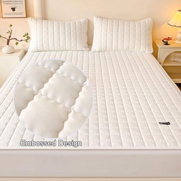 Waterproof Mattress Cover, Soft Comfortable Breathable Mattress Protector, Bedding Supplies for Bedroom, Guest Room, Apartment, School, Home - Image 4