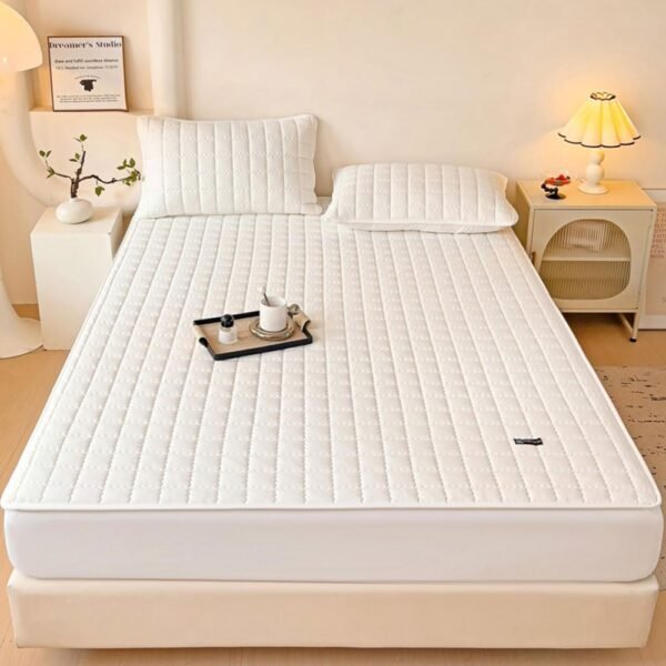 Waterproof Mattress Cover, Soft Comfortable Breathable Mattress Protector, Bedding Supplies for Bedroom, Guest Room, Apartment, School, Home - Image 2